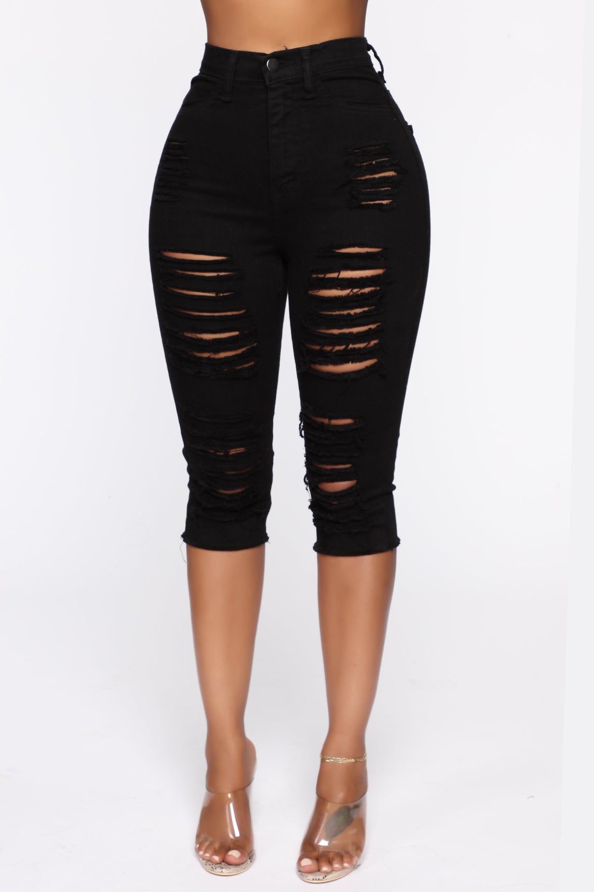Live In My Denim Shorts - Black Ins Street
