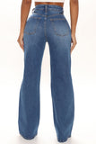 Searched Far And Wide Leg Jeans - Dark Wash Ins Street