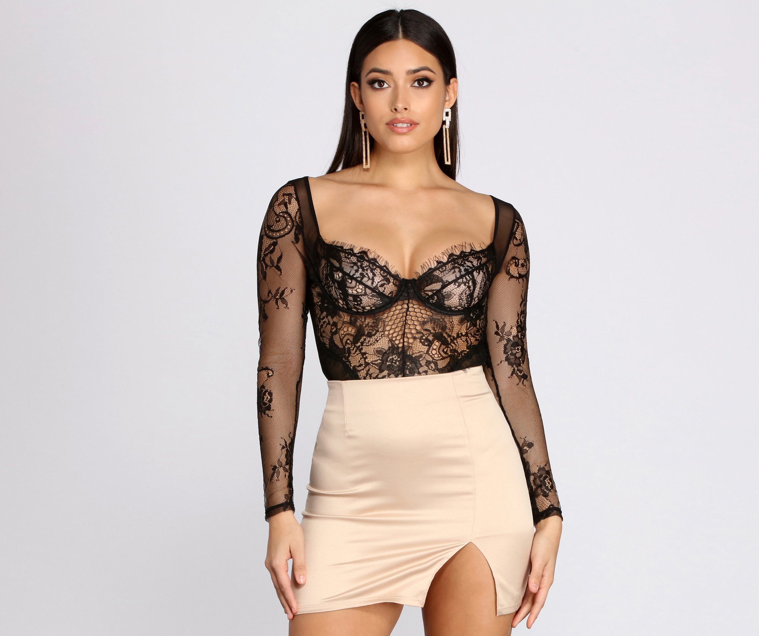 Sheer Ambition Lace Bodysuit Ins Street