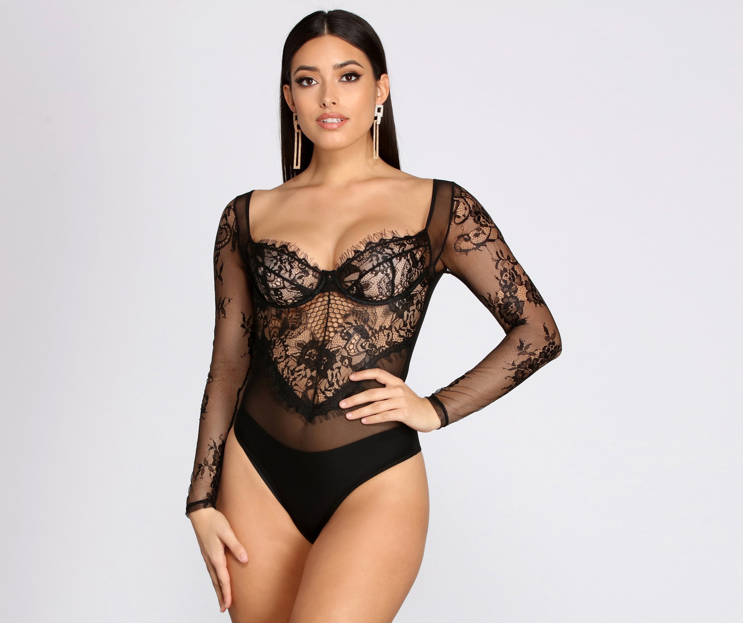 Sheer Ambition Lace Bodysuit Ins Street