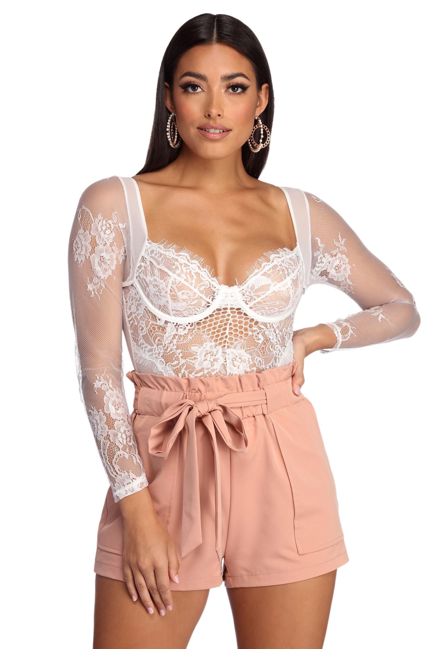 Sheer Ambition Lace Bodysuit Ins Street