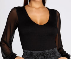 Sheer-ly Chic V-Neck Top Ins Street