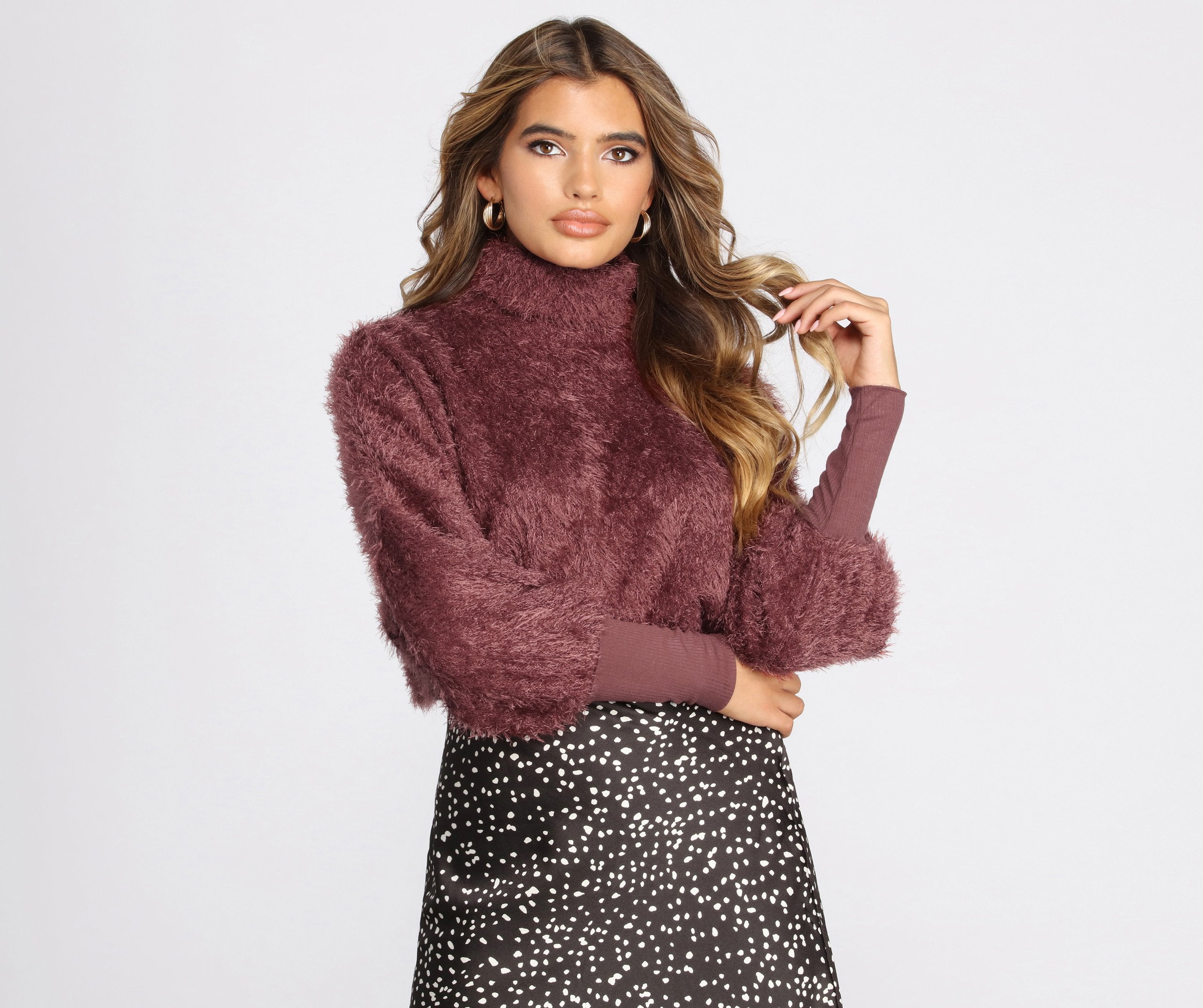 Cozy Cropped Fuzzy Sweater Ins Street