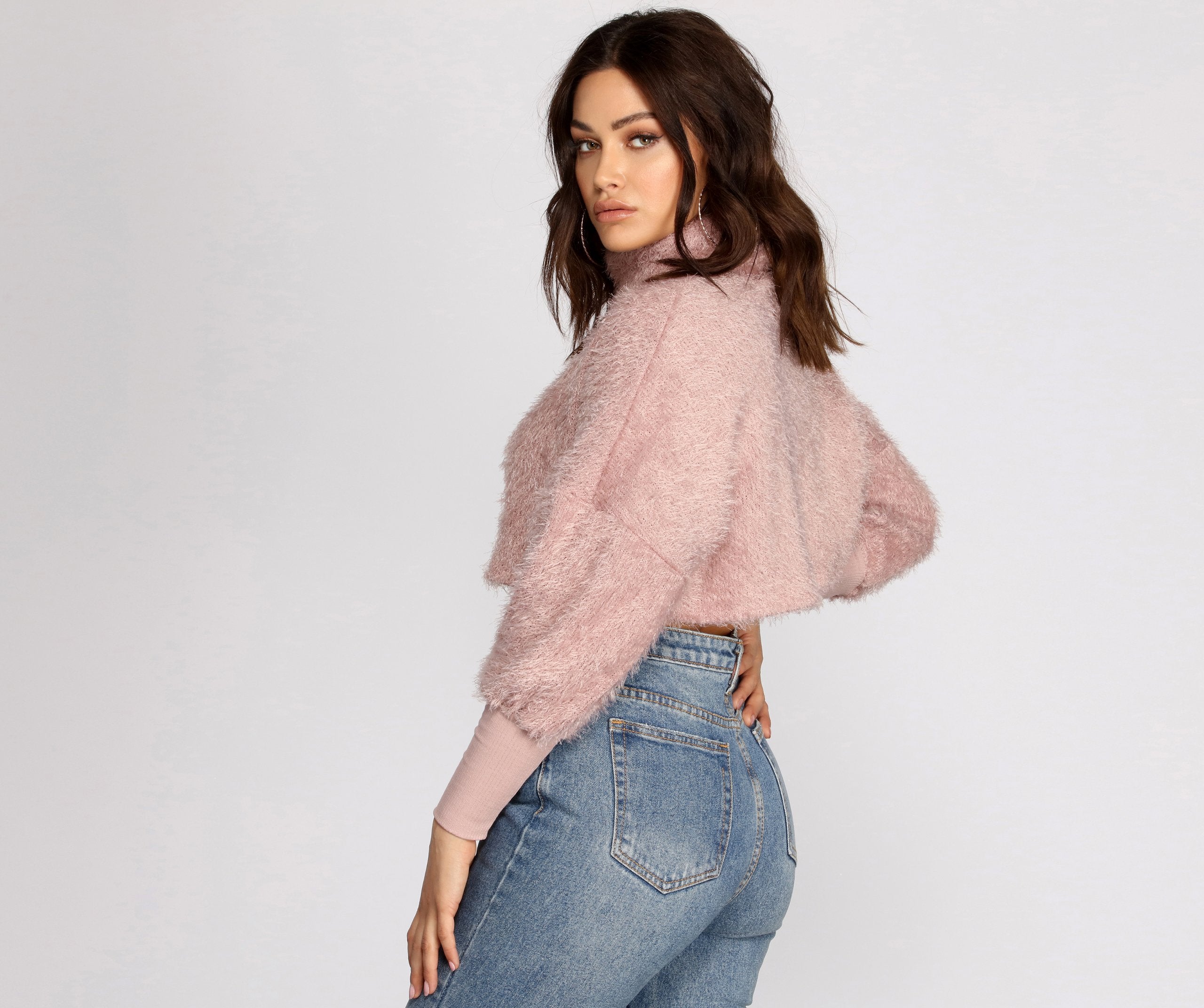 Cozy Cropped Fuzzy Sweater Ins Street