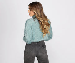 Cozy Cropped Fuzzy Sweater Ins Street