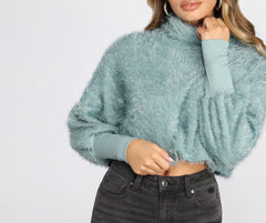 Cozy Cropped Fuzzy Sweater Ins Street