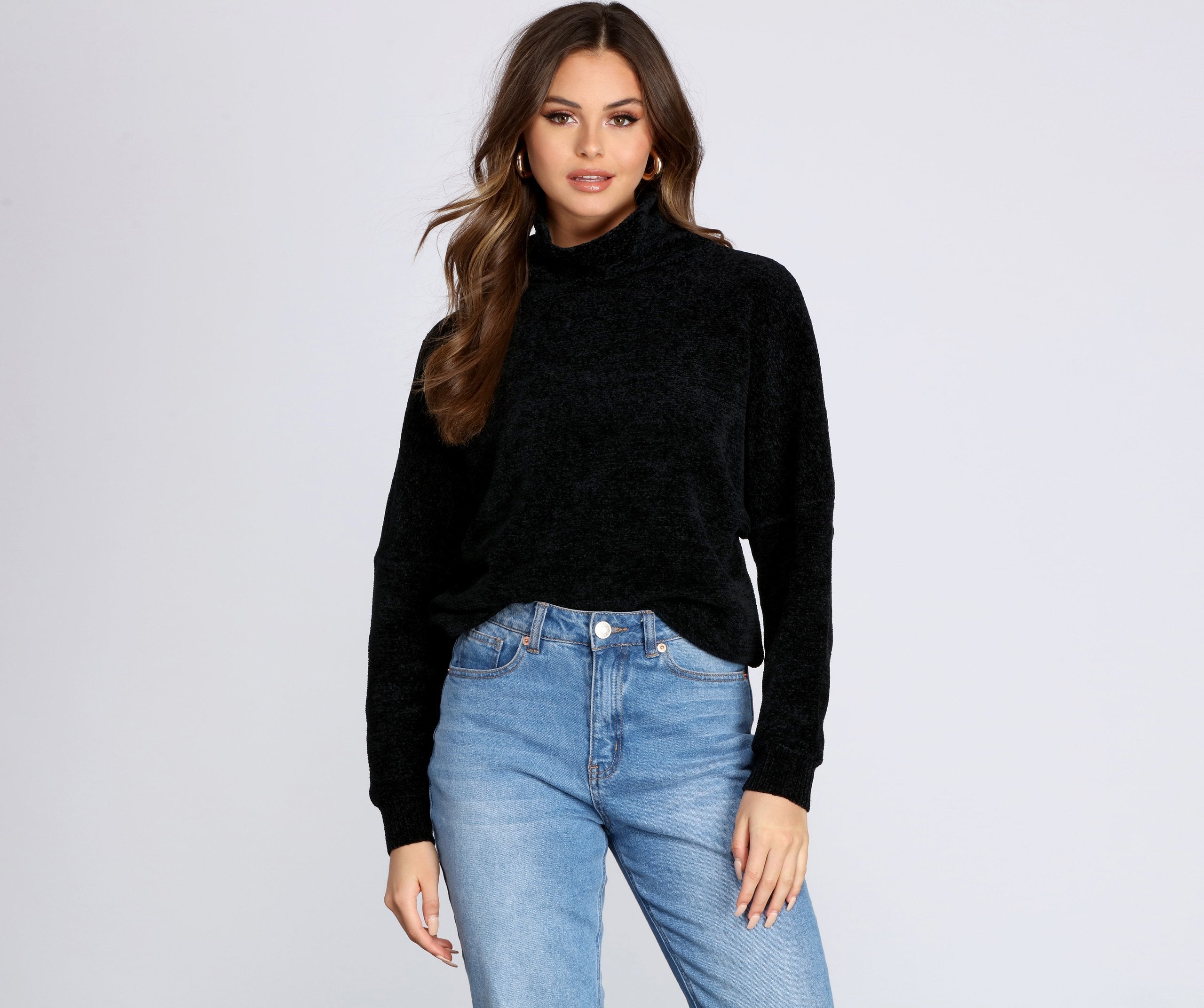 Cozy In Chenille Turtleneck Sweater Ins Street