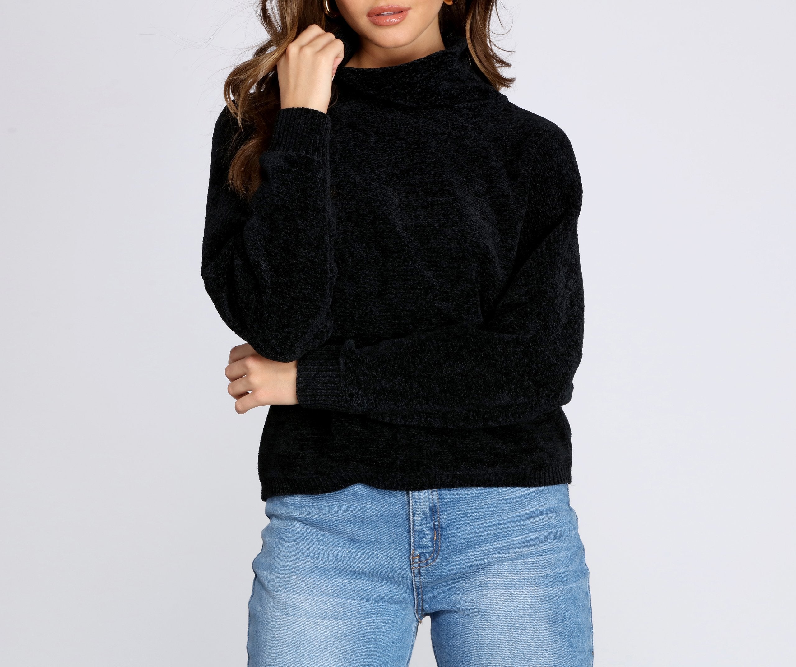 Cozy In Chenille Turtleneck Sweater Ins Street