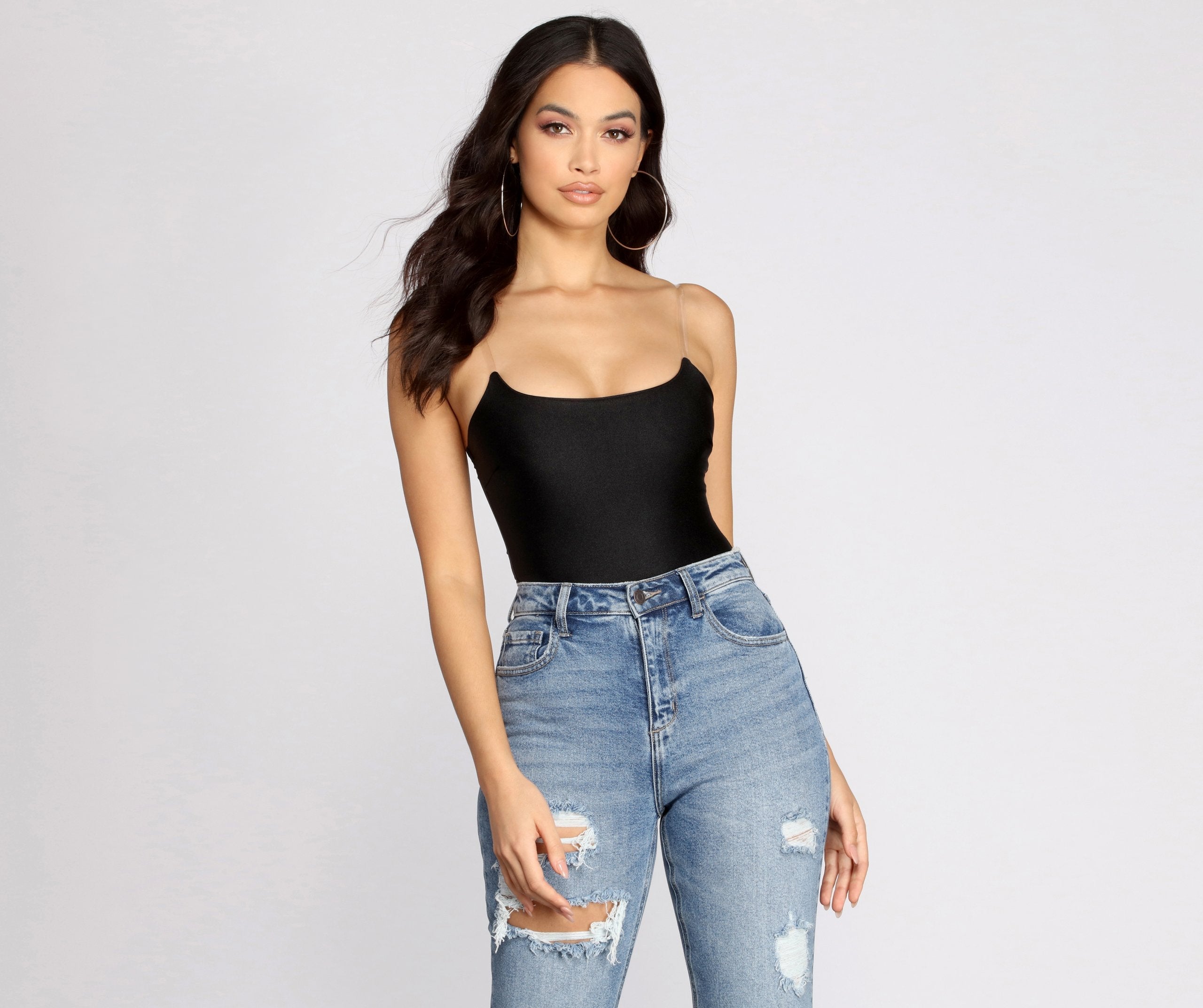 Clearly On Trend Knit Bodysuit Ins Street