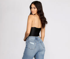 Clearly On Trend Knit Bodysuit Ins Street