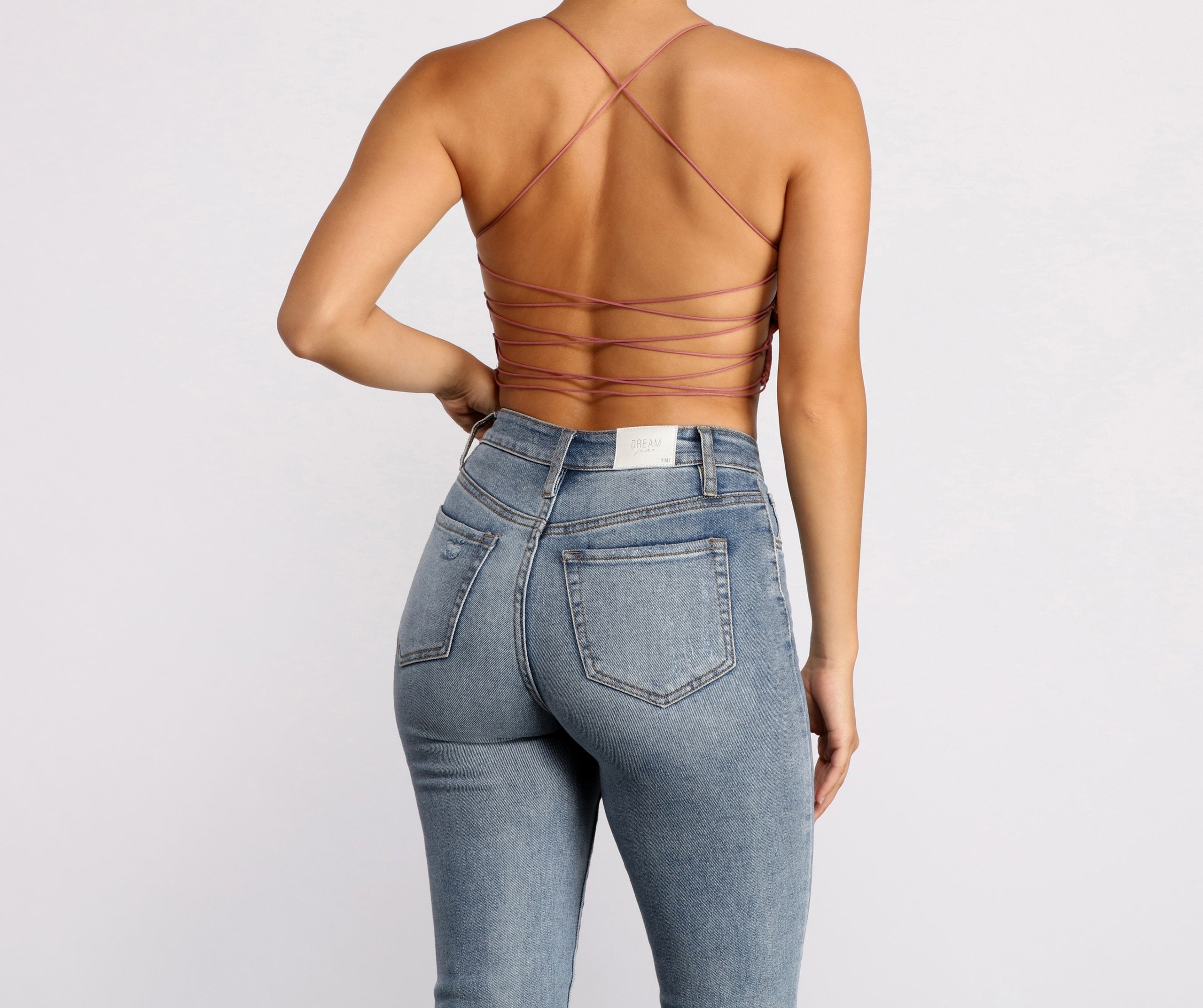 Sexy Strappy Back Crop Top Ins Street