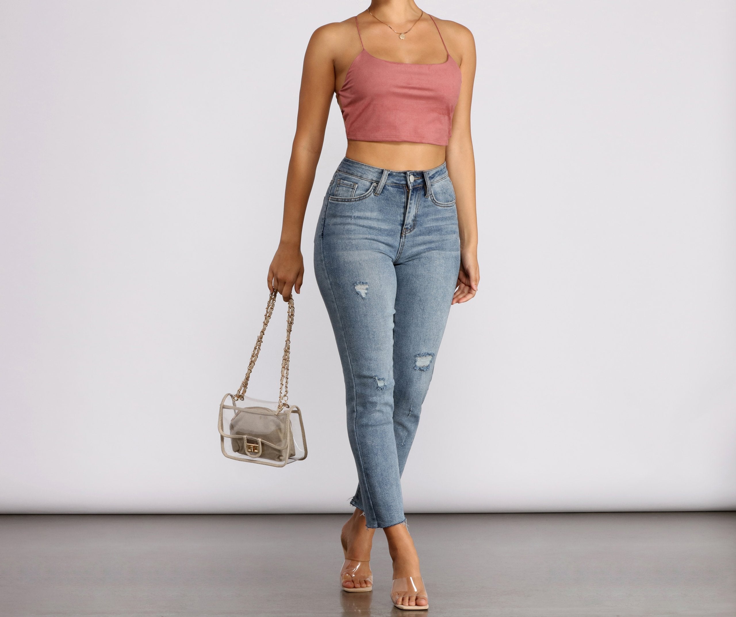 Sexy Strappy Back Crop Top Ins Street