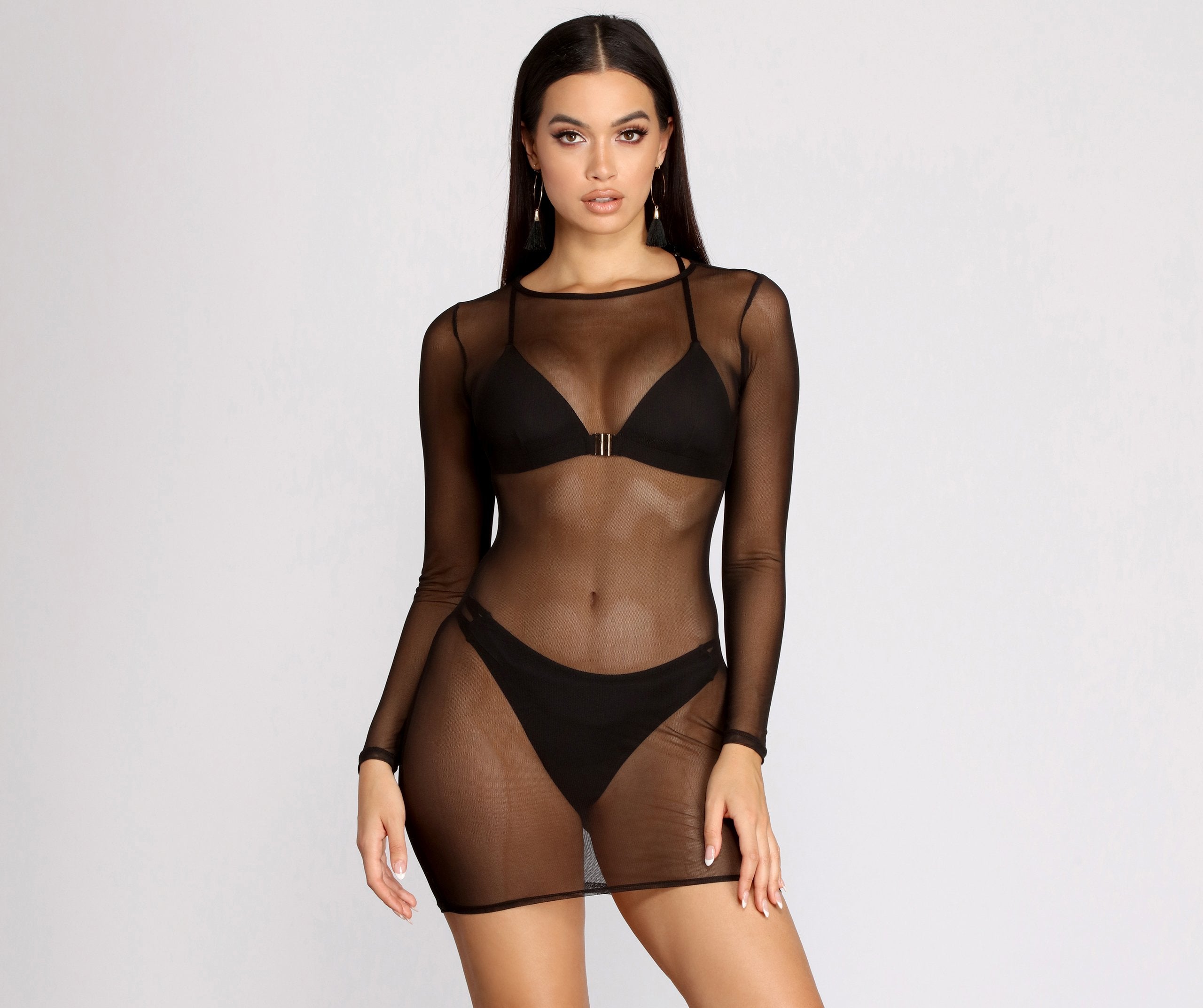 Clearly Meant For You Sheer Mesh Tunic Ins Street
