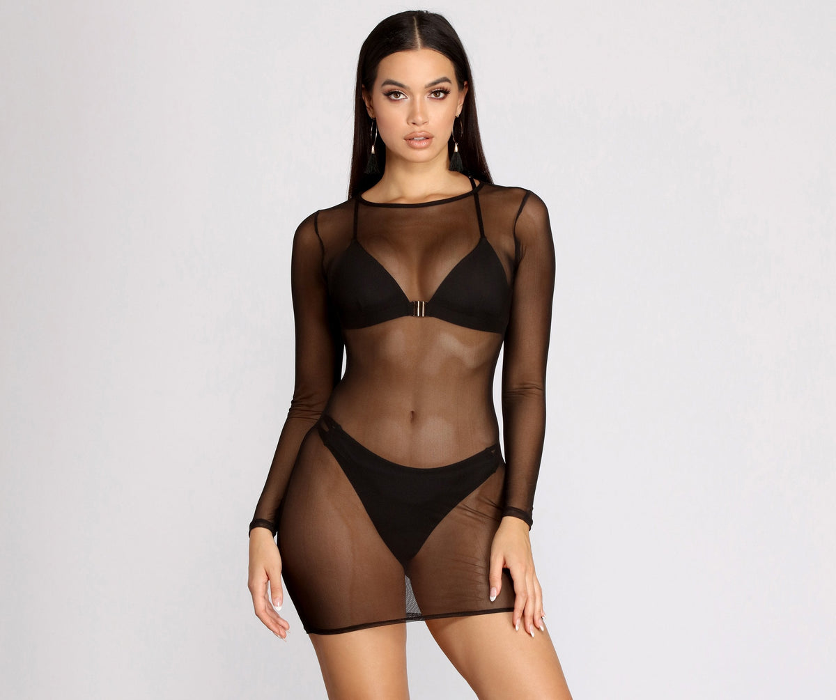 Clearly Meant For You Sheer Mesh Tunic Ins Street