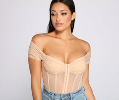 So Chic Mesh Bustier Bodysuit Ins Street