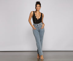 Sleek And Sultry Lace-Up Bodysuit Ins Street