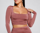 Sleek And Stunning Ruched Crop Top Ins Street