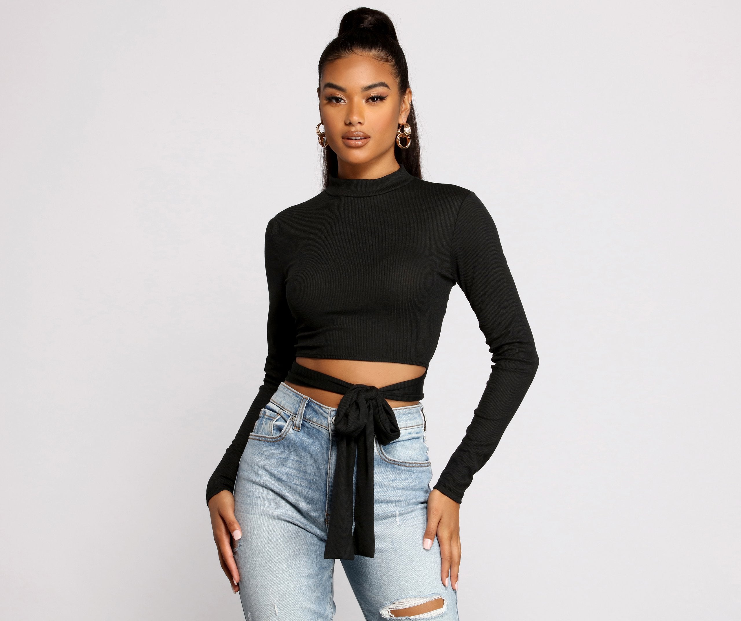 Sleek and Snatched Ribbed Knit Crop Top Ins Street