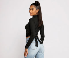 Sleek and Snatched Ribbed Knit Crop Top Ins Street