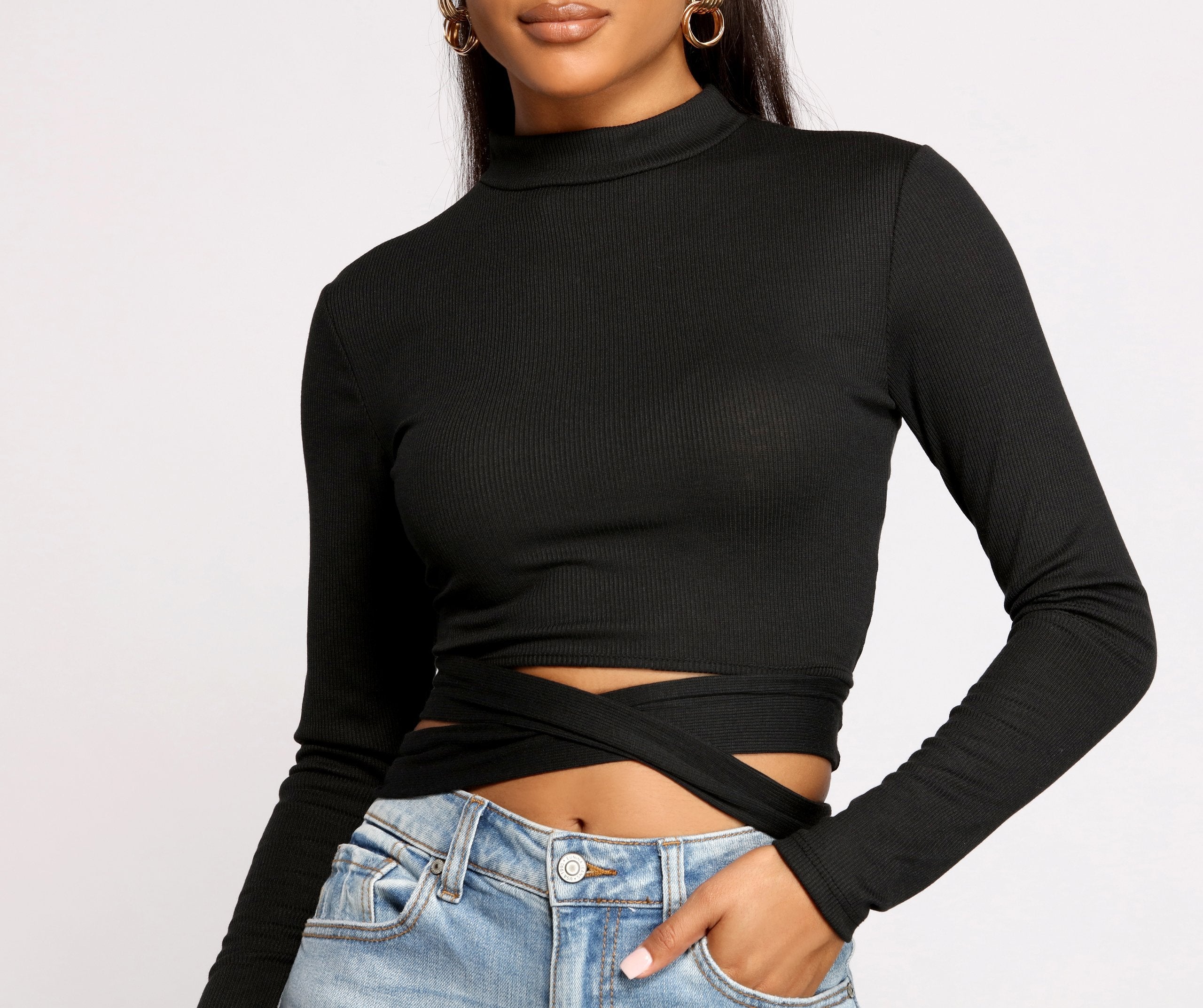 Sleek and Snatched Ribbed Knit Crop Top Ins Street