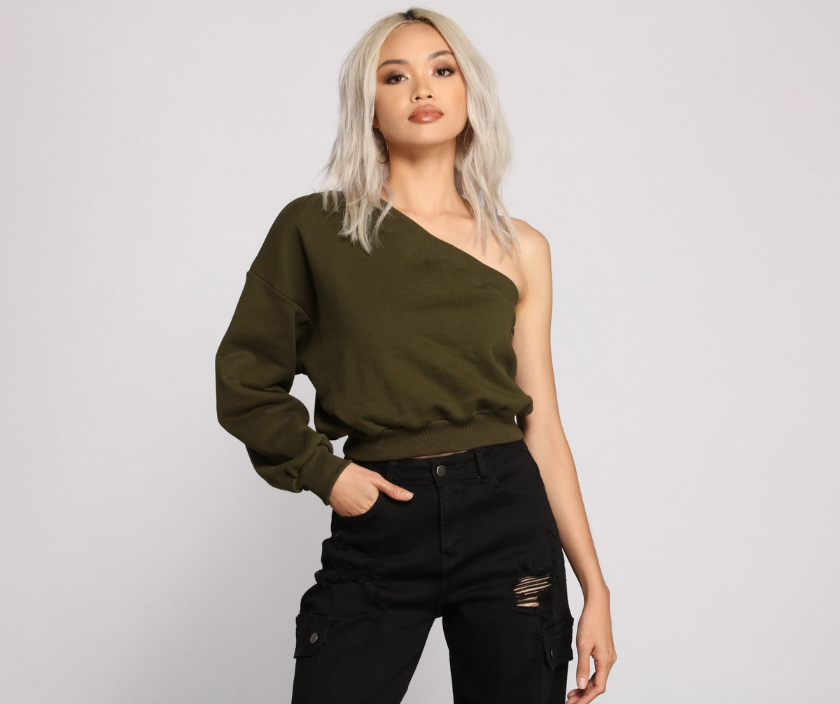 Comfy-Chic One Sleeve Top Ins Street