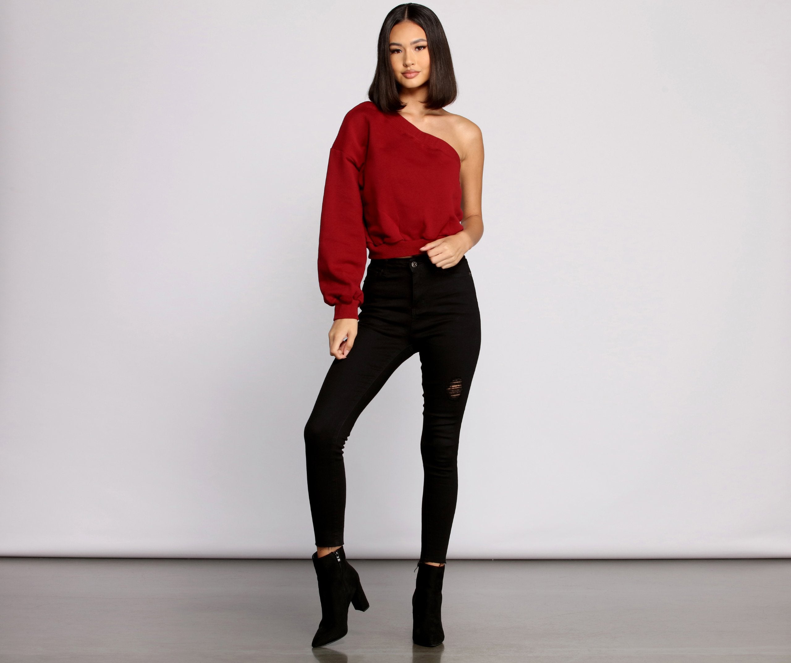 Comfy-Chic One Sleeve Top Ins Street