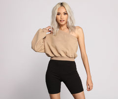 Comfy-Chic One Sleeve Top Ins Street