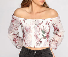 Smocked Over Florals Crop Top Ins Street