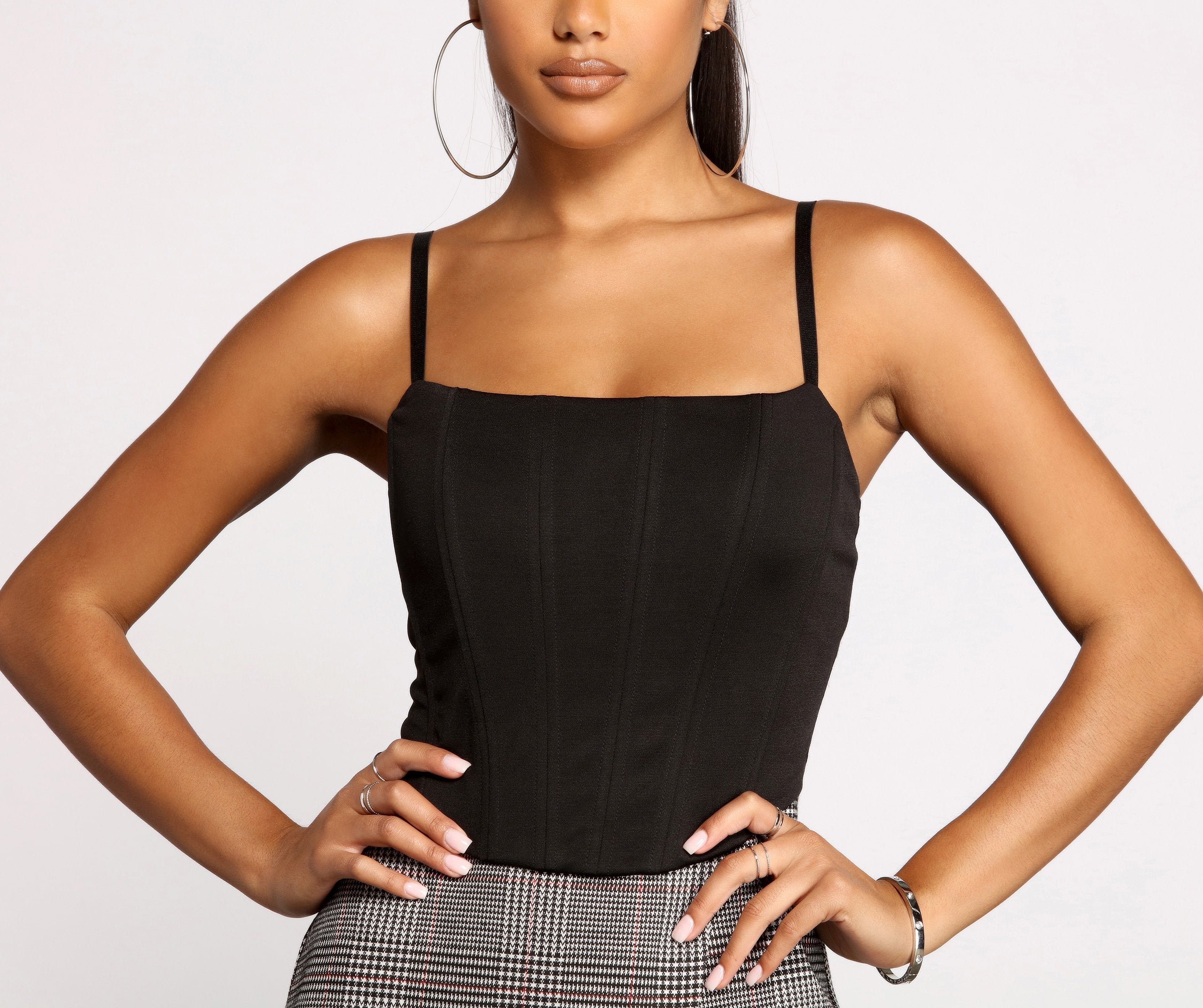 So Chic Corset Sleeveless Top Ins Street