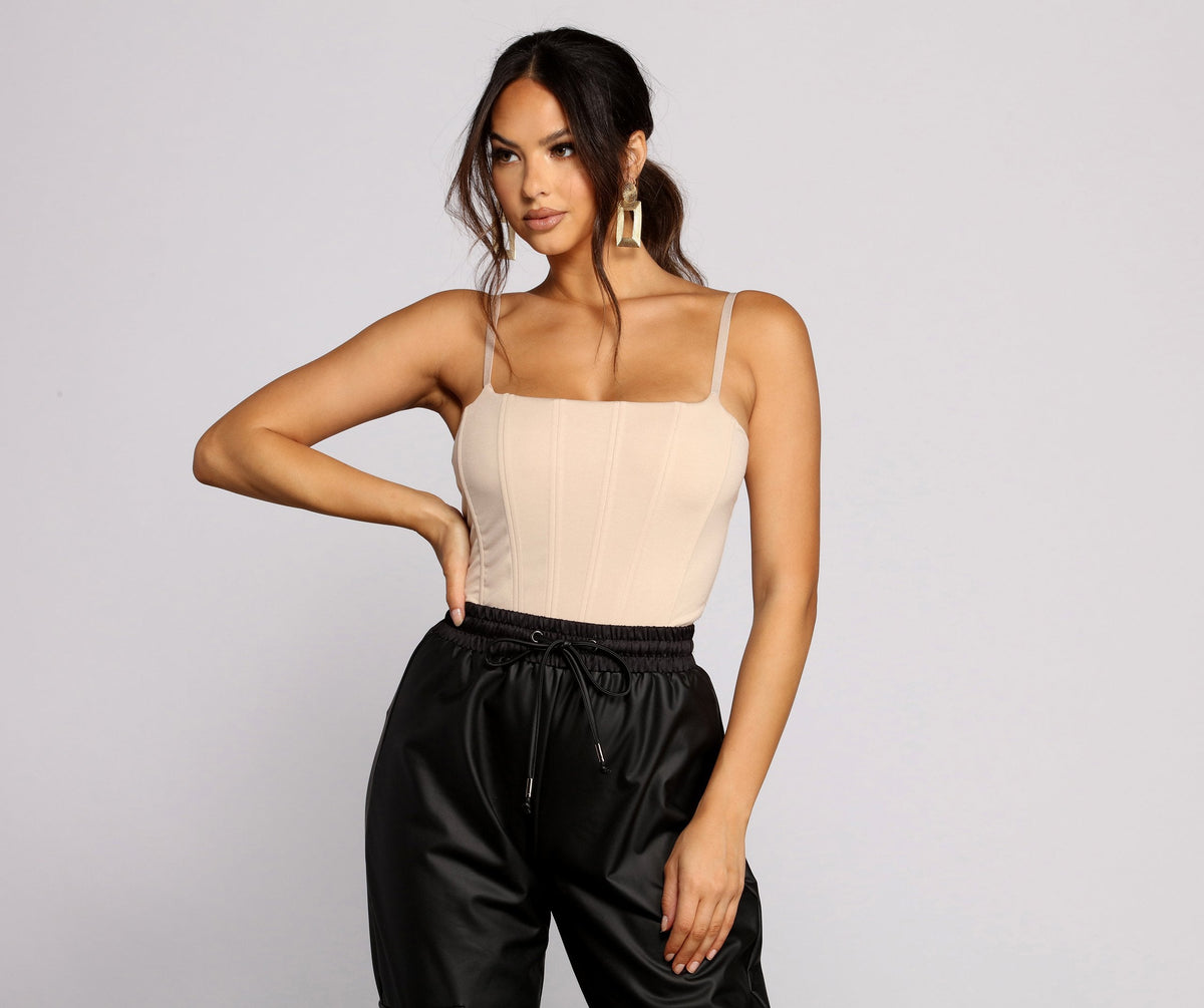 So Chic Corset Sleeveless Top Ins Street