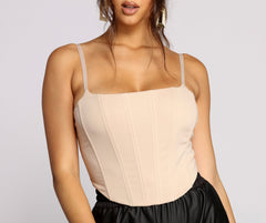 So Chic Corset Sleeveless Top Ins Street