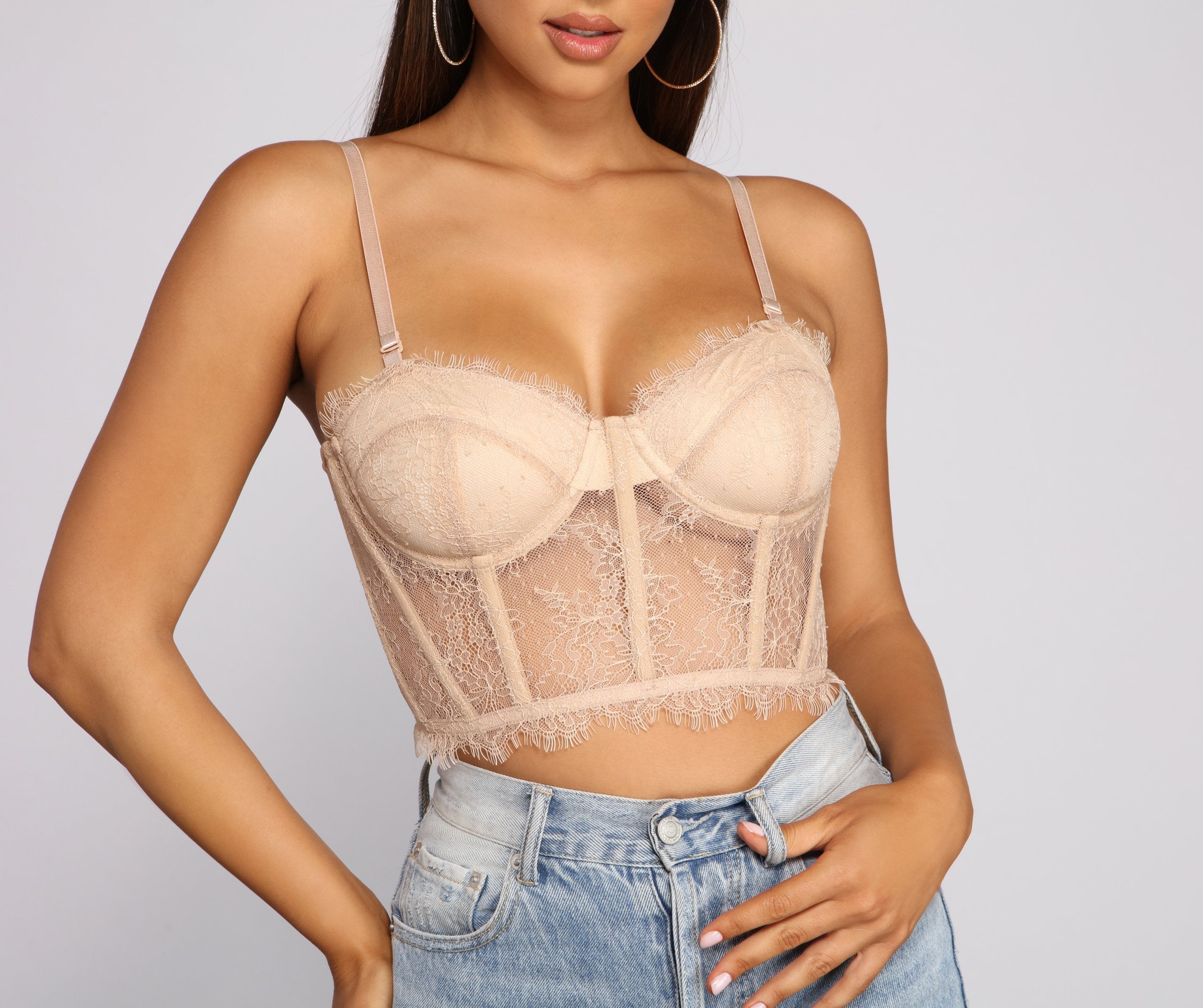 Lace Appeal Scalloped Lace Bustier Ins Street