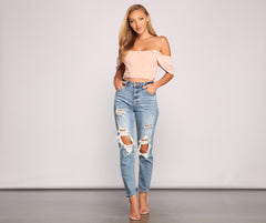 Classy Chic Off-The-Shoulder Corset Ins Street