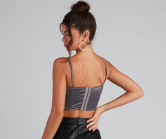 Sleek And Fab Satin Crop Top Ins Street