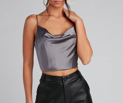 Sleek And Fab Satin Crop Top Ins Street