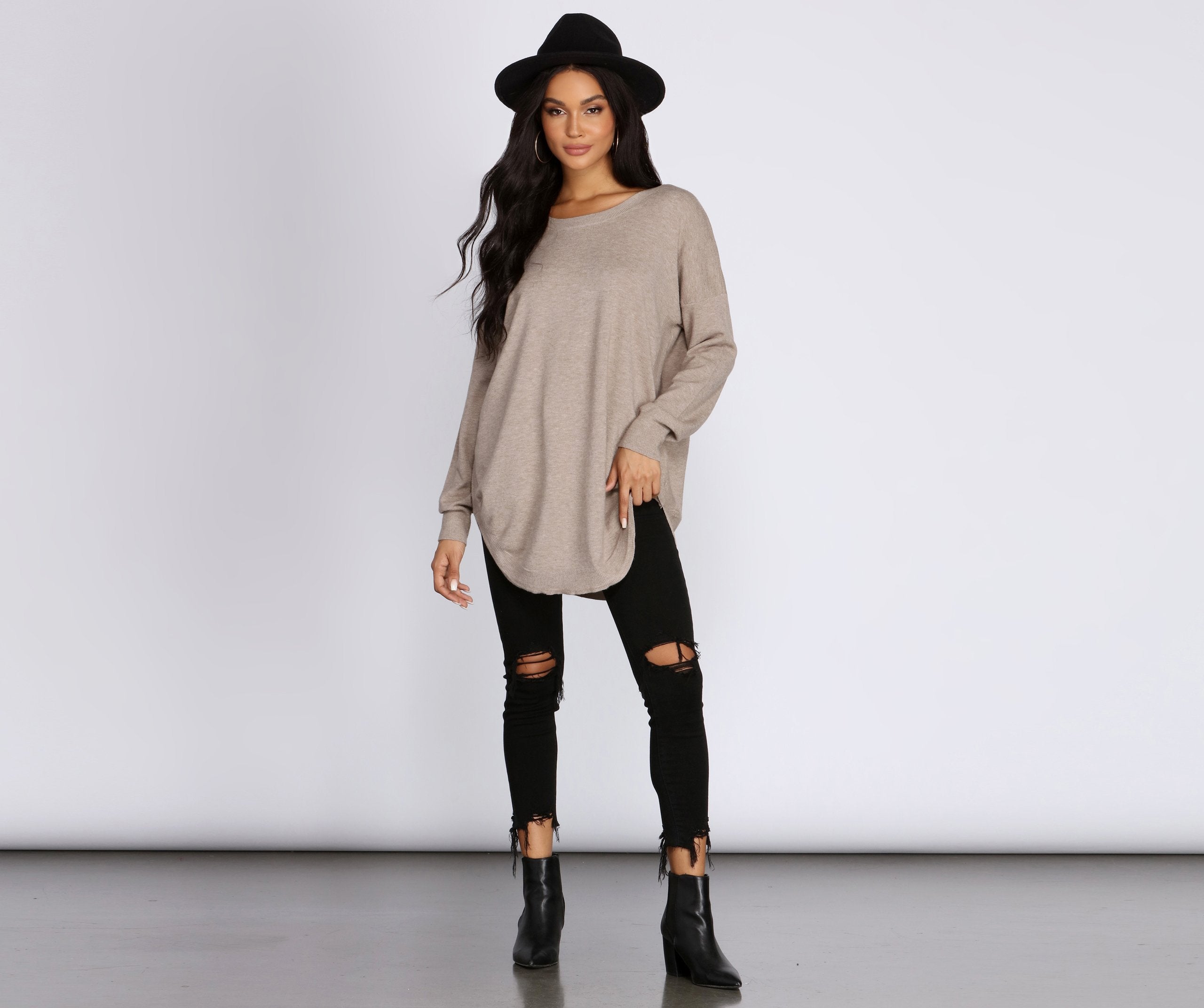 Cozy Vibes Lattice Tunic Ins Street