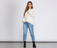 Cozy Cute Confetti Knit Sweater Ins Street