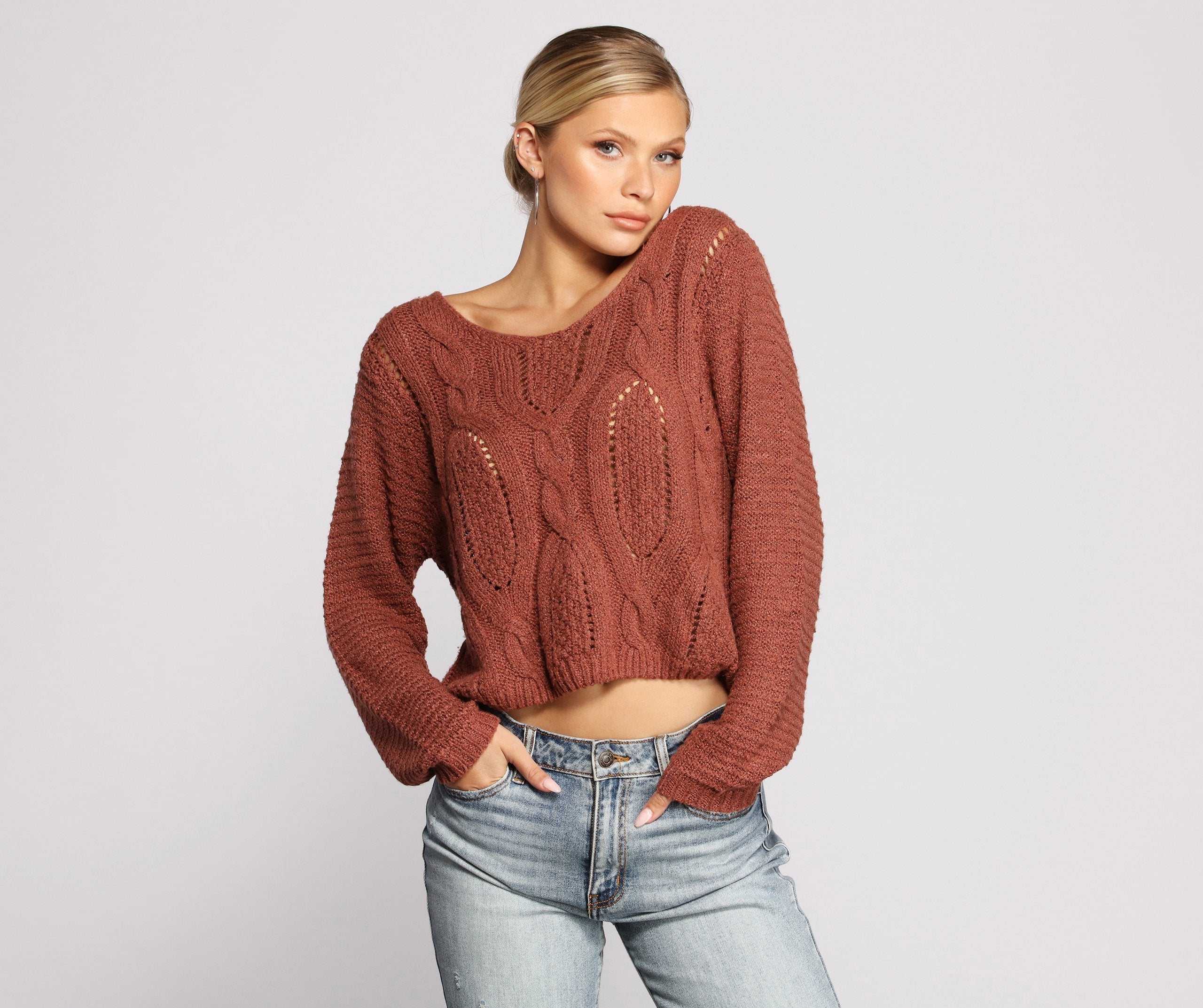 Cozy Chic Cable Knit Lattice Sweater Ins Street