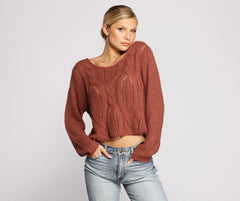 Cozy Chic Cable Knit Lattice Sweater Ins Street