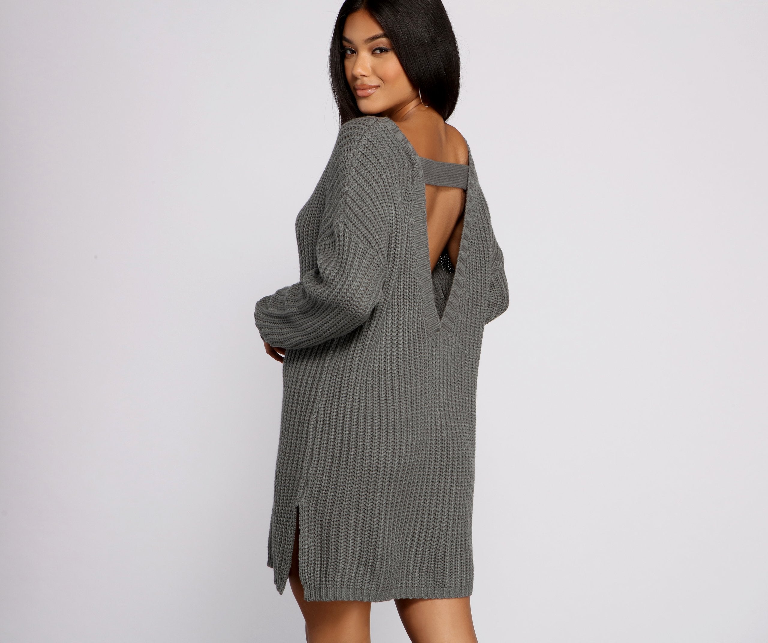 Cozy Knit Long Sleeve Tunic Ins Street