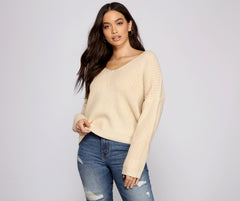 Lattice Back Oversized Pullover Sweater Ins Street