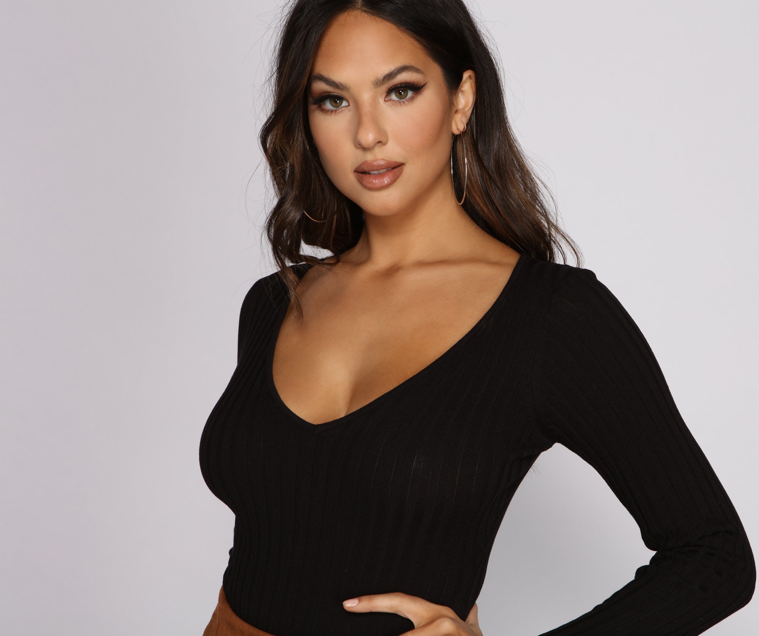 Layer Up Basic Ribbed Knit Bodysuit Ins Street