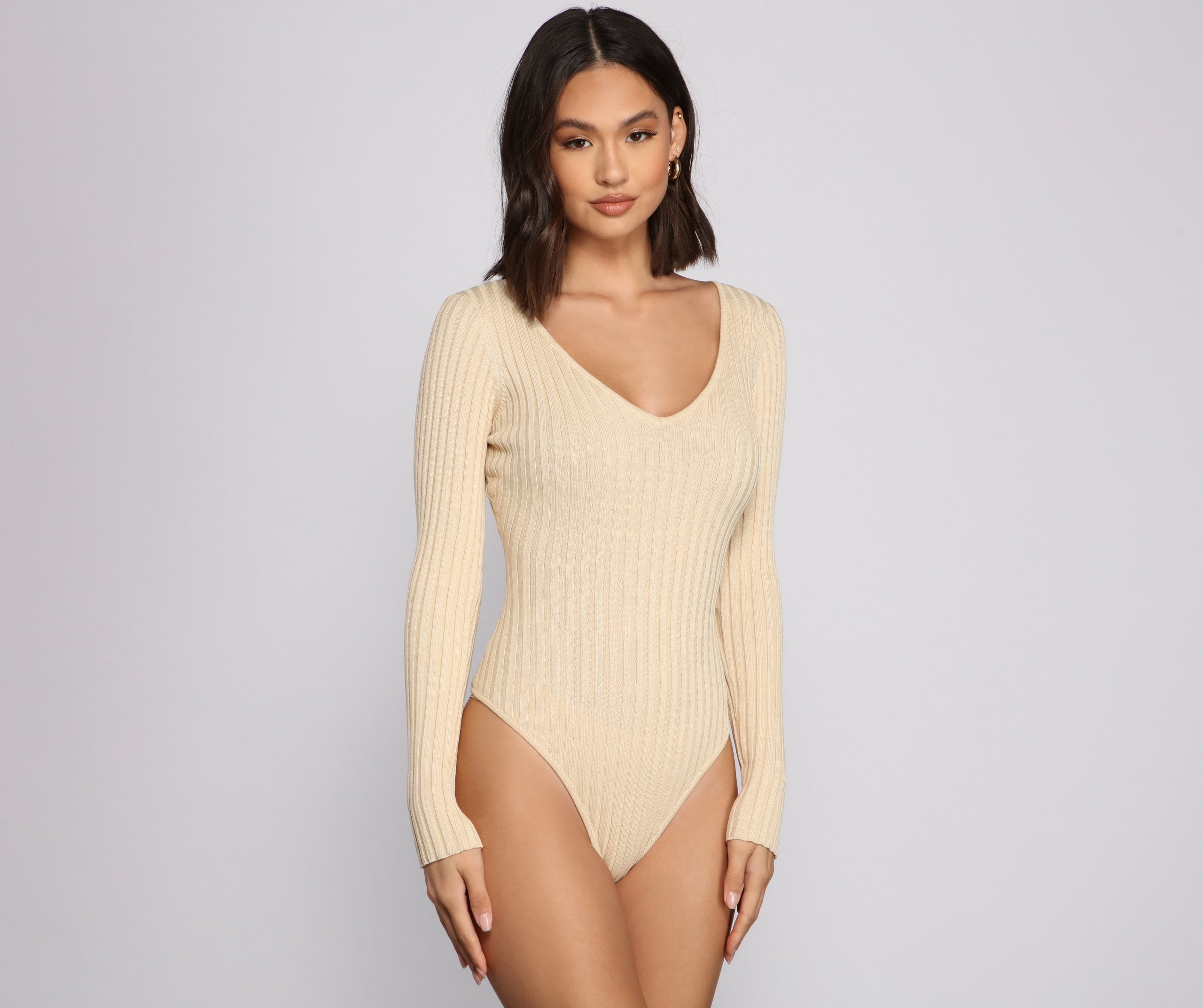 Layer Up Basic Ribbed Knit Bodysuit Ins Street