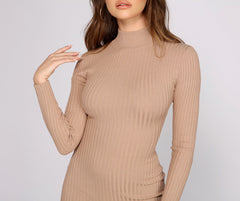 Slay In Basics Ribbed Knit Mini Dress Ins Street