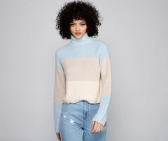 Cozy Color Block Waffle Knit Sweater Ins Street