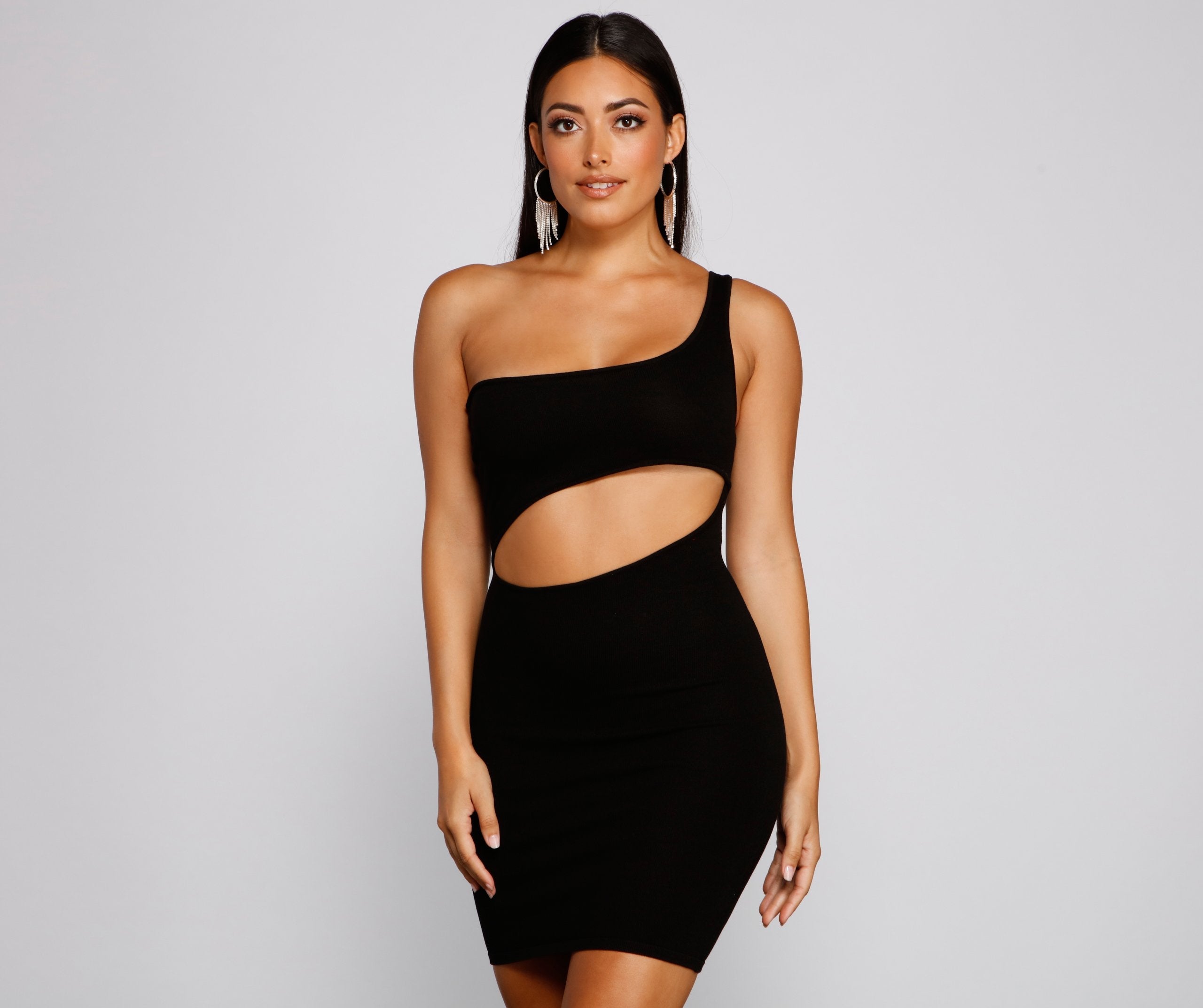 Cut Above The Rest Ribbed Knit Mini Dress Ins Street