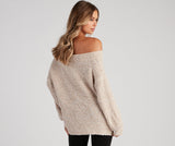 Cozy Chic Off The Shoulder Sweater Ins Street