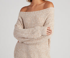 Cozy Chic Off The Shoulder Sweater Ins Street