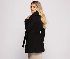 So Fab Fleece Belted Trench Coat Ins Street