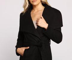 So Fab Fleece Belted Trench Coat Ins Street